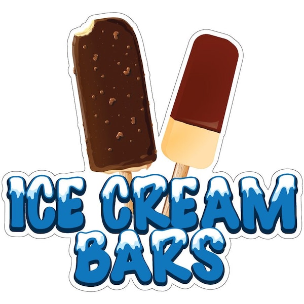 Signmission Ice Cream Bars Decal Concession Stand Food Truck Sticker, D-DC-16 Ice Cream Bars19 D-DC-16 Ice Cream Bars19 - main